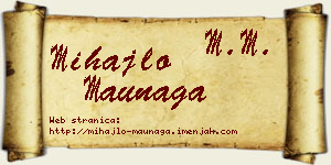 Mihajlo Maunaga vizit kartica